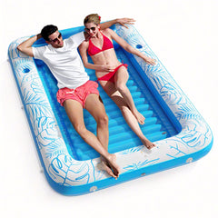 Jasonwell inflatable tanning pool lounger surface measuring 80x56 inches for lounging.