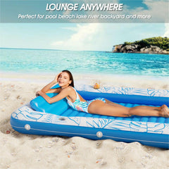 Jasonwell pool lounger with built-in cup holders for beverages nearby