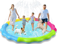 Jasonwell Kids Splash Pad front view showing a non-slip surface for safe water play