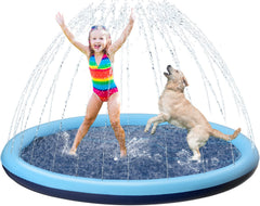 Jasonwell Kids Dog Splash Pad non-slip surface for safe outdoor play.
