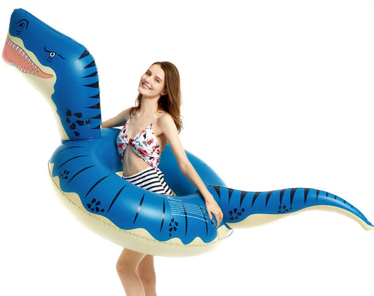 Large Dino float for kids and adults, great for summer water fun.