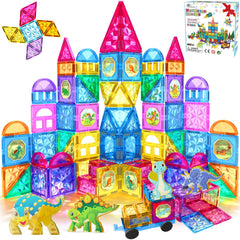 Jasonwell magnetic tiles dinosaur figures for imaginative play.