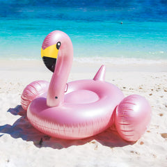 Jasonwell matte finish flamingo float adds stylish pool seating.