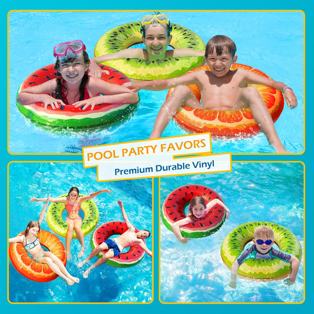 Jasonwell orange pool float, front view, ideal for poolside lounging and play.