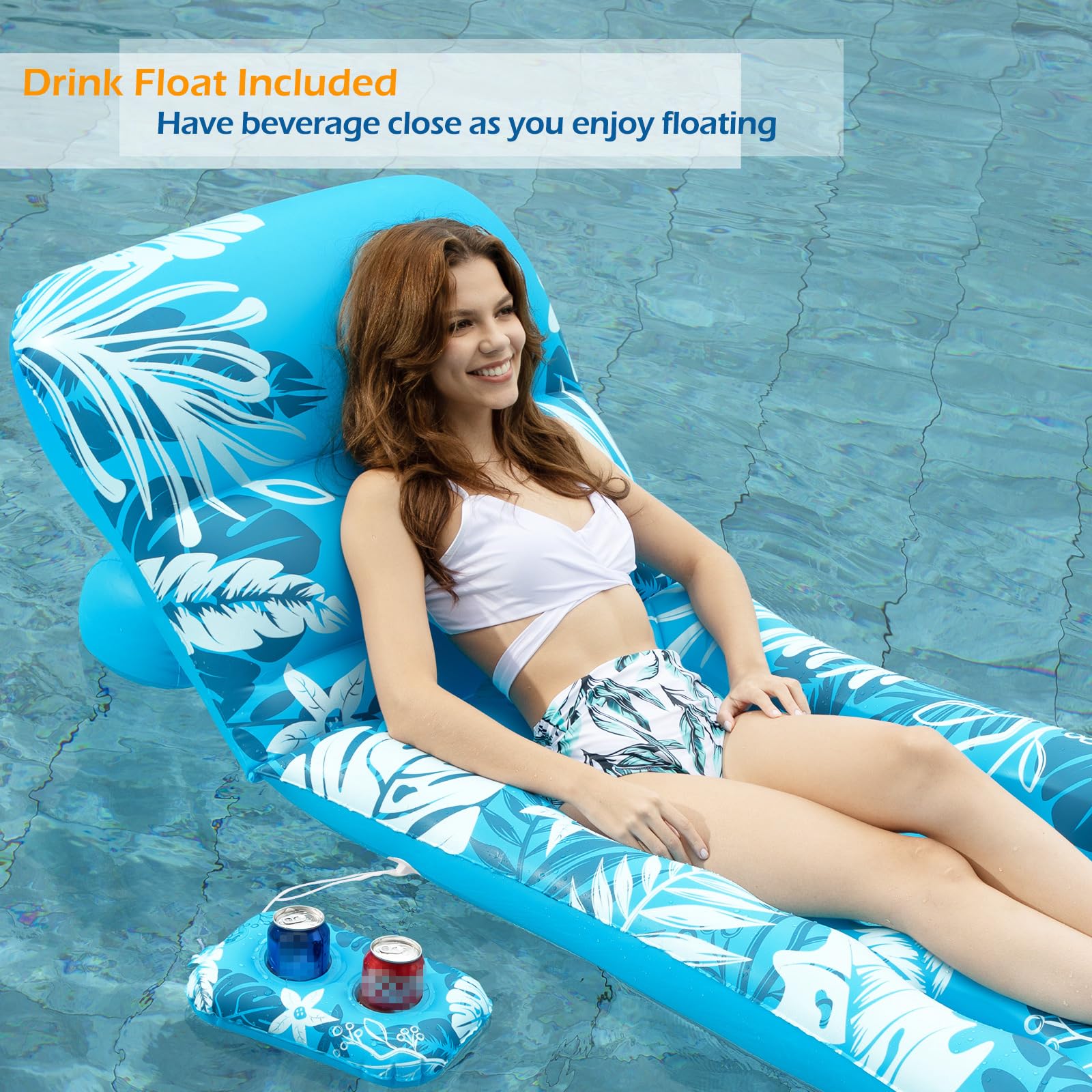 Jasonwell pad eye feature enables easy connection with other pool floats.