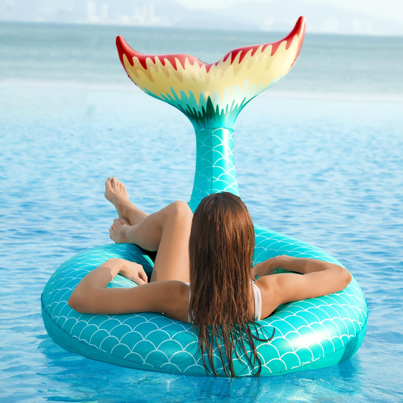 Jasonwell mermaid float as a playful party gift for water days
