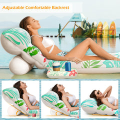 Jasonwell pool float with built in cup holders for drinks within reach
