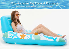 Jasonwell foot area on pool float allows cool feet and splashing