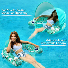 Jasonwell pool float seat-backrest with armrests for relaxed lounging.