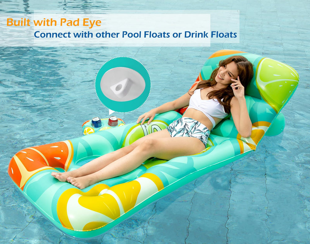 Jasonwell inflatable pool float offers great stability for confident lounging.
