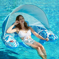 Jasonwell pool float with tall canopy for shaded relaxation.