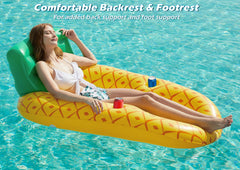 Jasonwell pool float with built-in cup holders keeps drinks close.