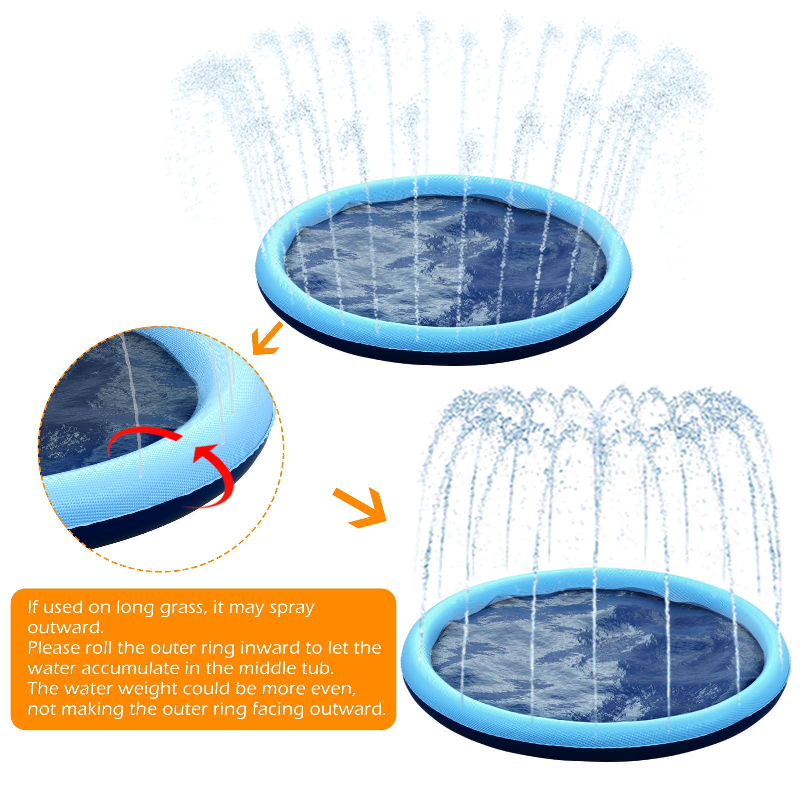 Jasonwell premium vinyl BPA-free splash pad for safe family play.
