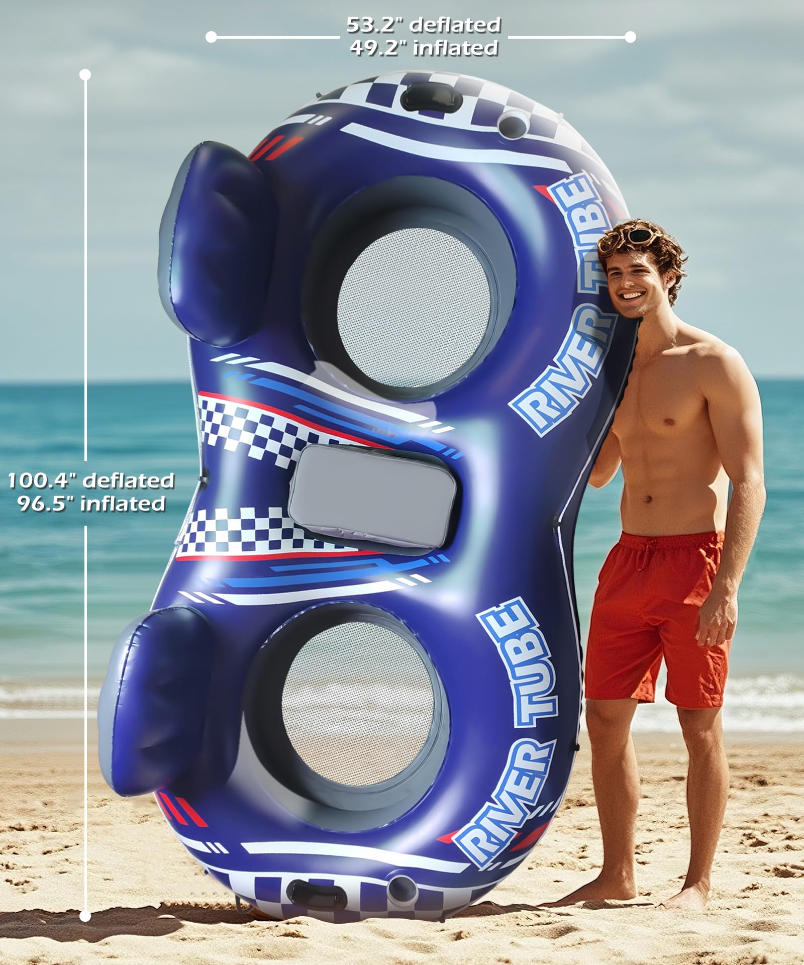 Jasonwell premium vinyl and reinforced seams ensure durable river fun.
