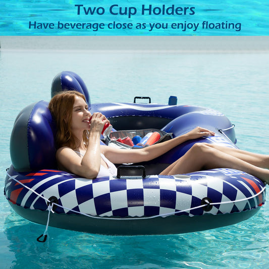 Jasonwell removable insulated cooler keeps drinks cold during lake and river adventures.