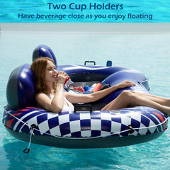 Jasonwell removable insulated cooler keeps drinks cold during lake and river adventures.