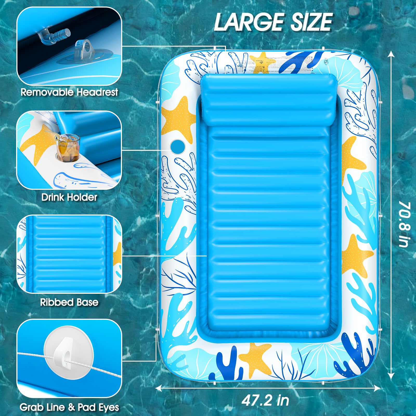 Jasonwell ribbed air cushion base enhances comfort while lounging