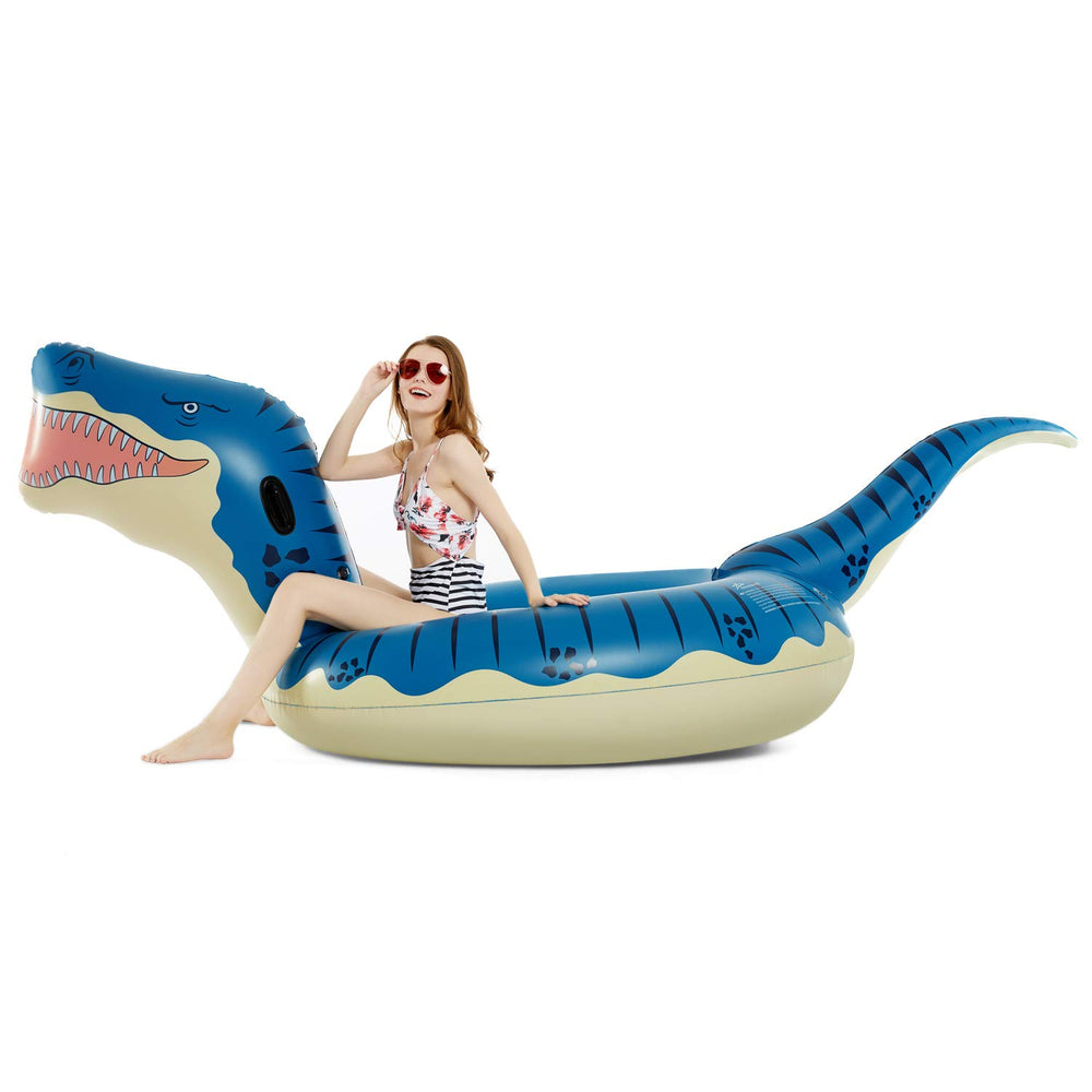 Jasonwell ride-on dinosaur pool toy for carefree family lounging