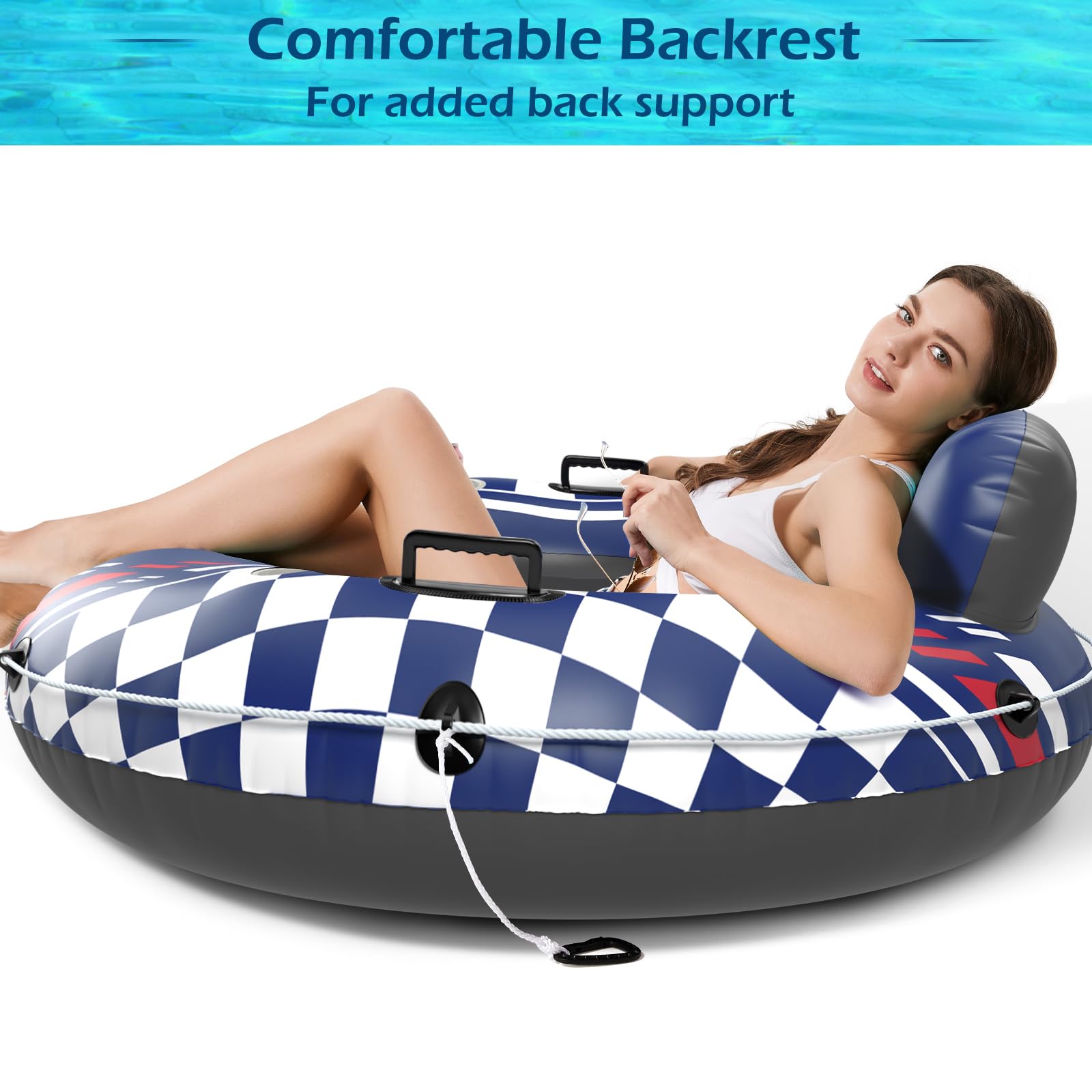 Jasonwell river tube features cool mesh bottom to stay cool in sun