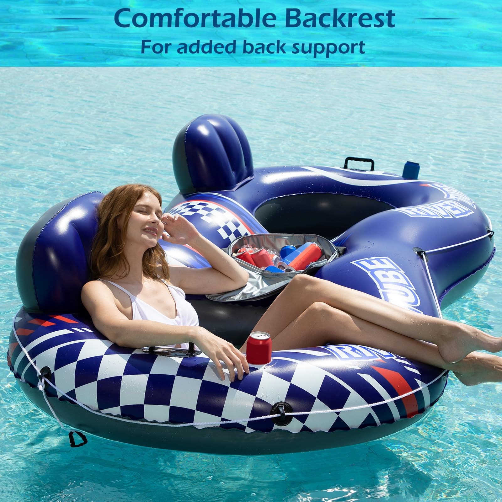 Jasonwell river float backrest provides ergonomic comfort for long days on the water.