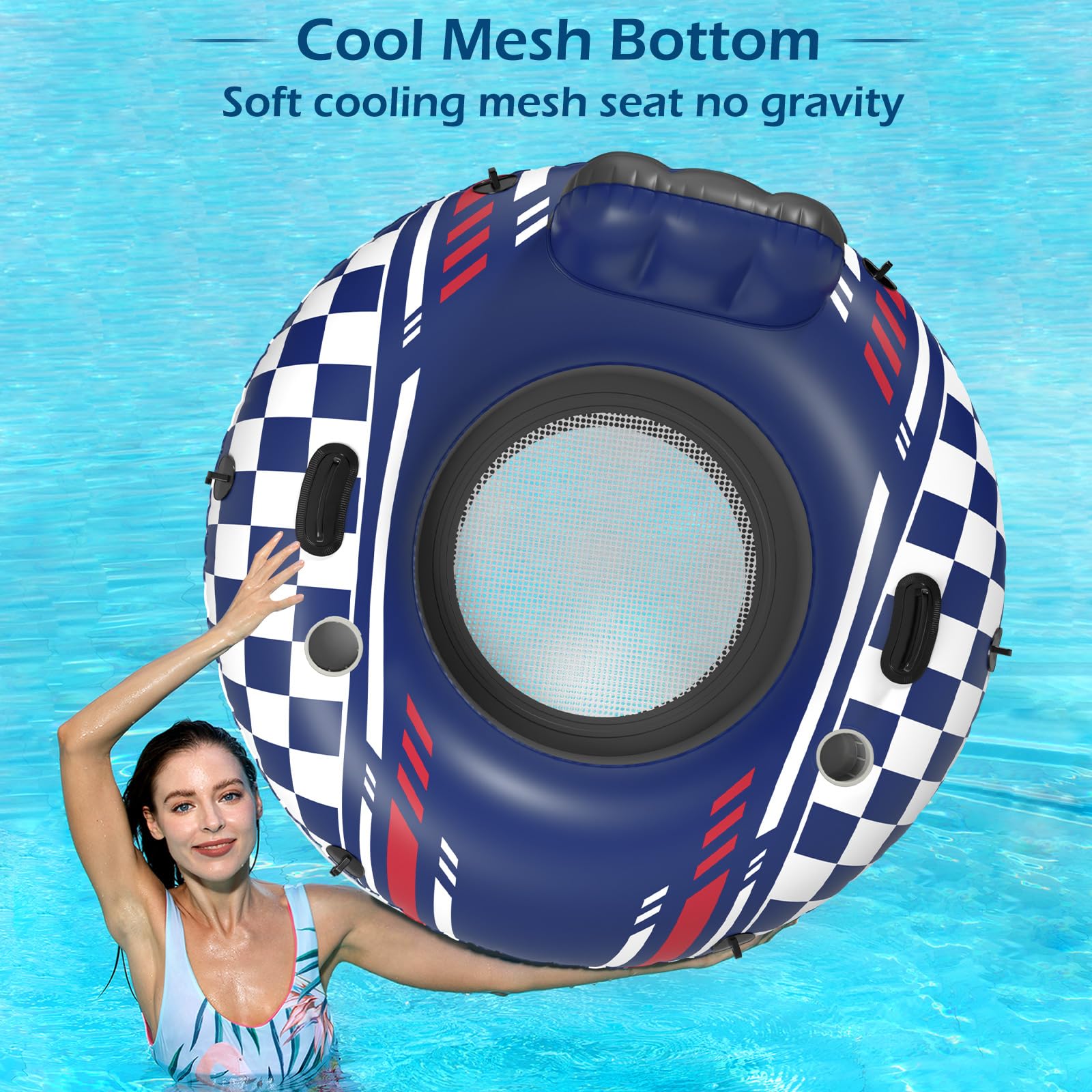Jasonwell tube includes grip handles and rope for easy control