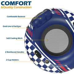 Jasonwell river tube premium vinyl with reinforced seams for durability