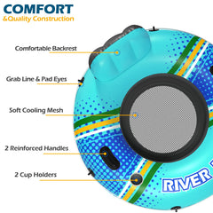 Jasonwell river tube premium vinyl with reinforced seams for durability