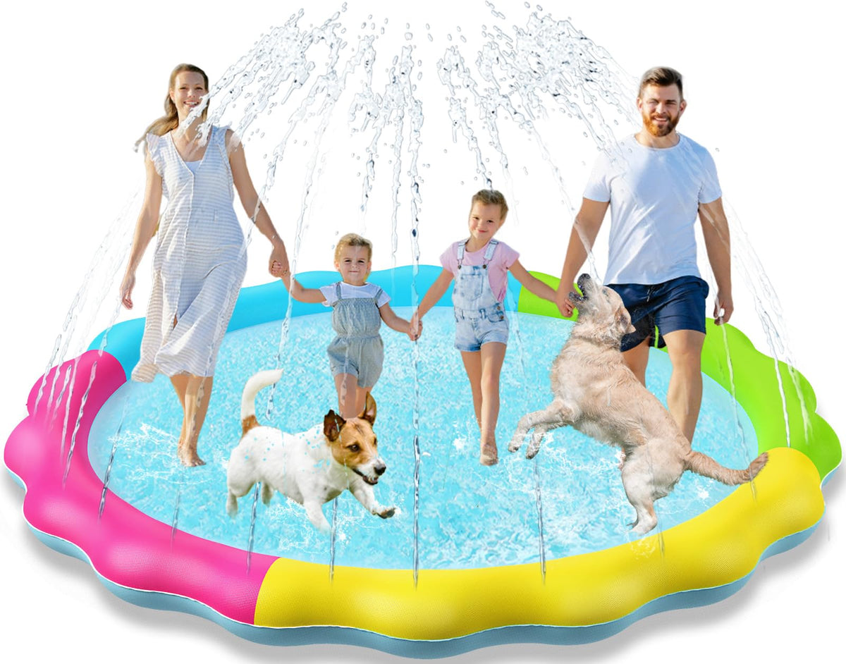Jasonwell splash pad non-slip surface for safer outdoor play.