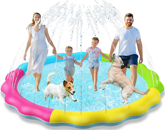 Jasonwell splash pad non-slip surface for safer outdoor play.
