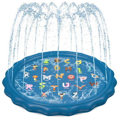 Jasonwell splash pad in use with kids enjoying a 60-inch diameter water play area
