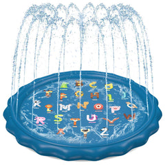 Jasonwell splash pad in use with kids enjoying a 60-inch diameter water play area
