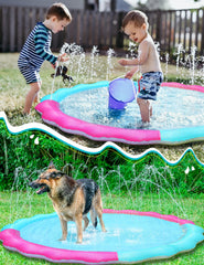 Jasonwell Splash Pad with water fountain action for cooling and outdoor fun.
