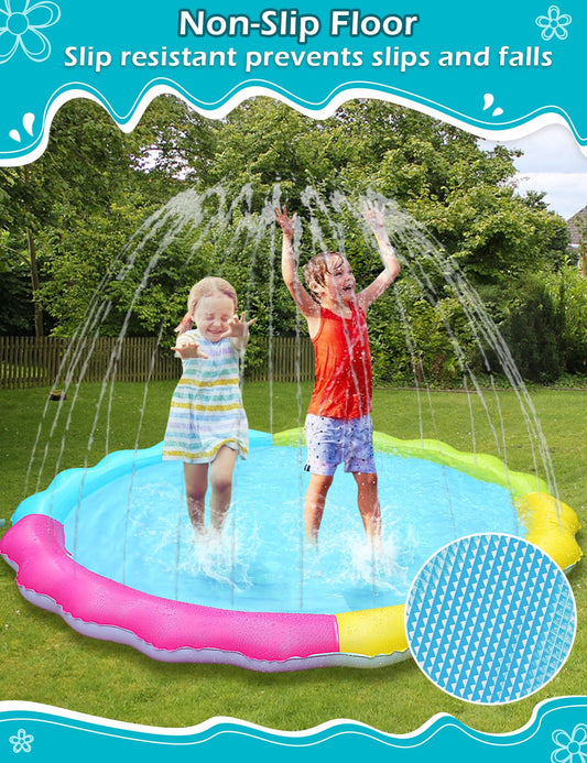 Jasonwell splash pad water spray fountain for kids and pets.
