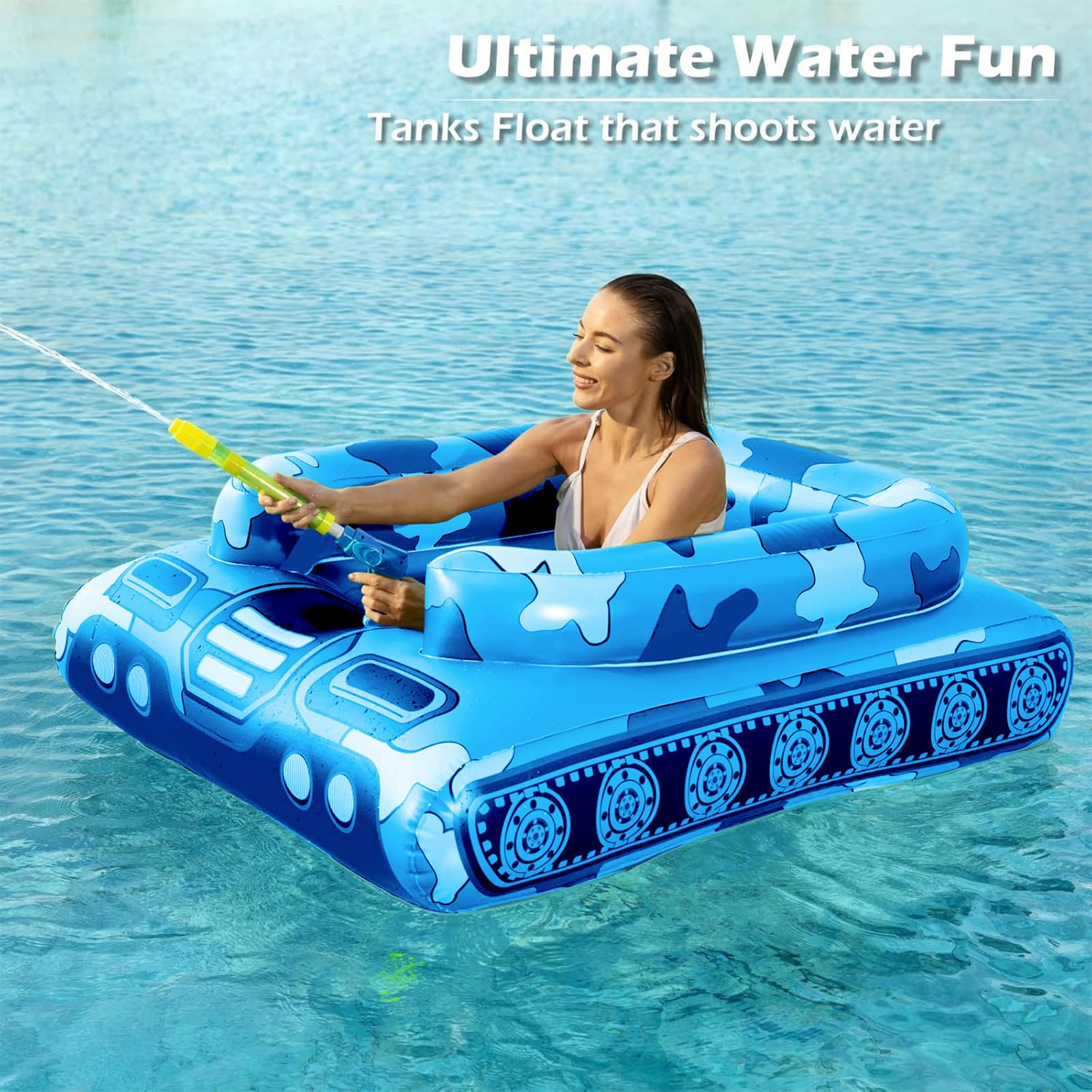 Jasonwell tank float seat with air cushion provides comfortable lounging on water.