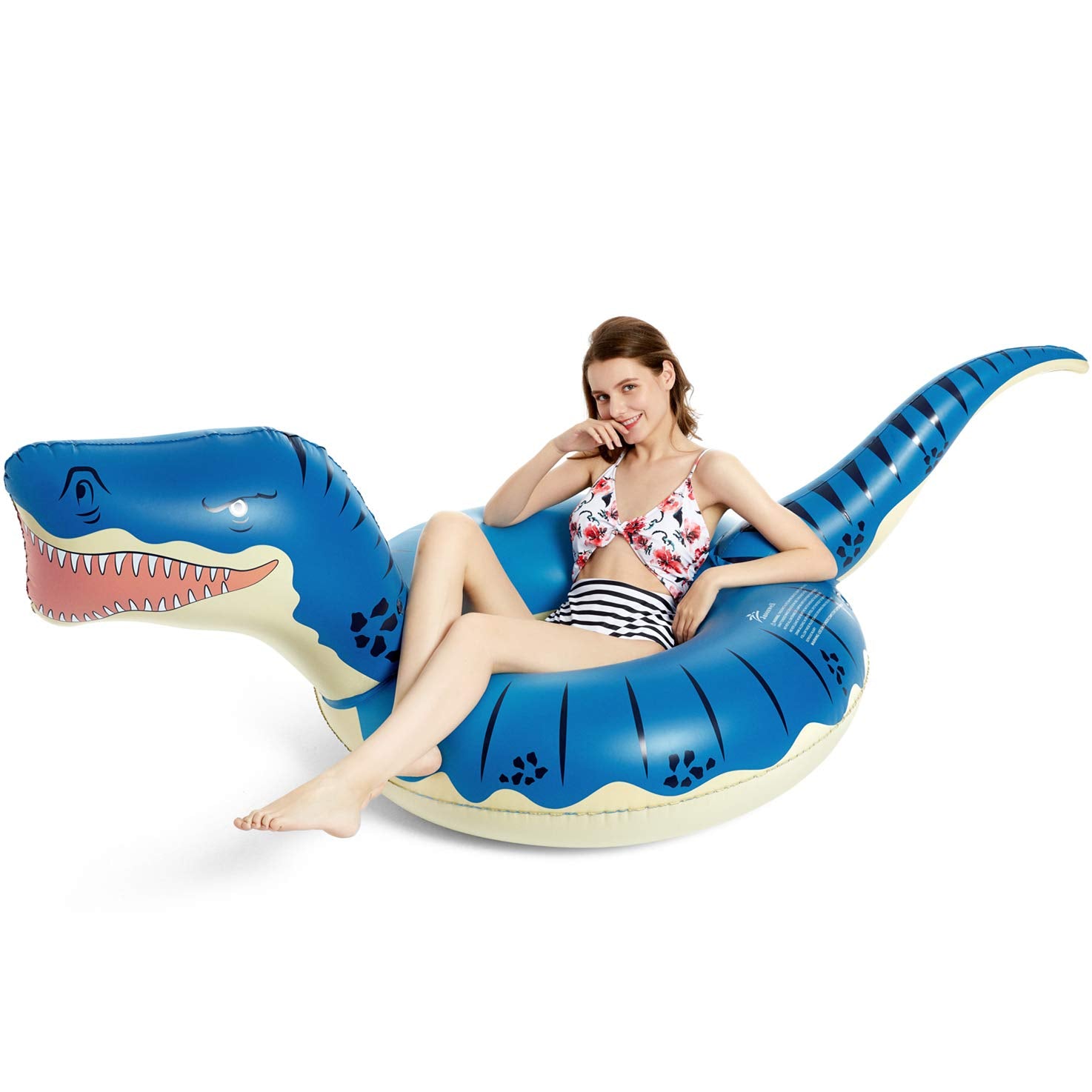 Inflatable T-Rex lounge by Jasonwell, durable and comfy for lounging.