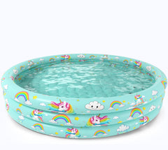 Jasonwell unicorn 59in inflatable pool with cushioned bottom for toddler comfort.