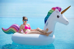 Unicorn pool float with matte finish for smooth, glare-free fun.