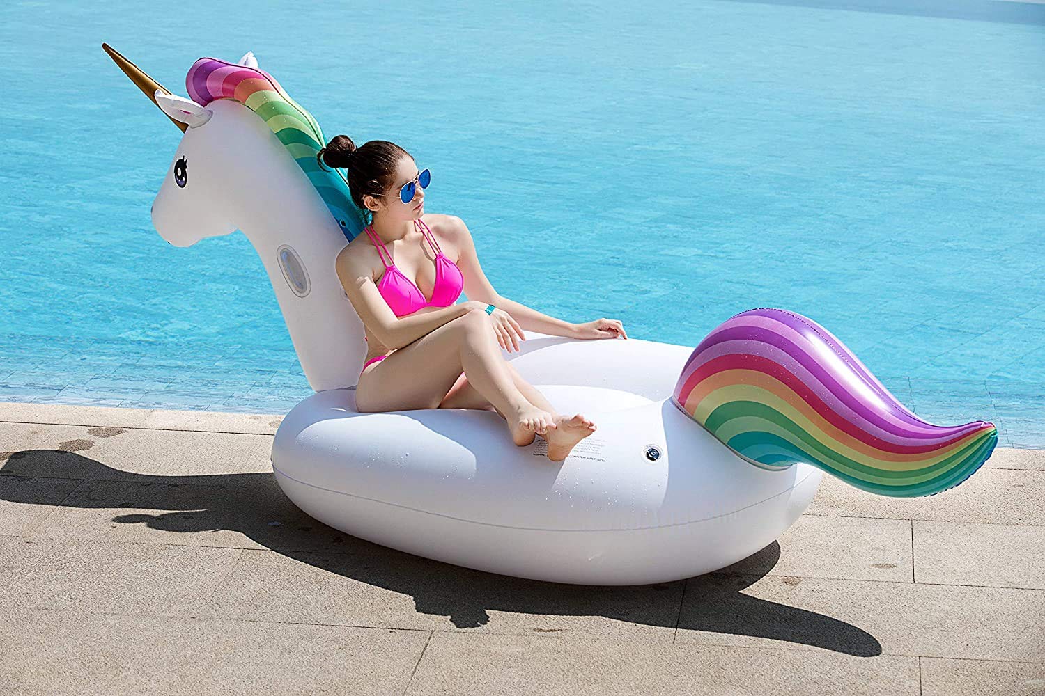 Durable raft-grade material holds over 400 pounds.