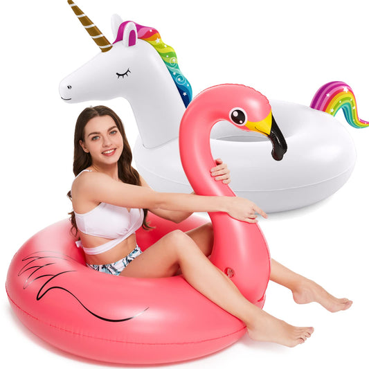 Jasonwell unicorn pool float, 42-inch wide, comfortable for family lounging.