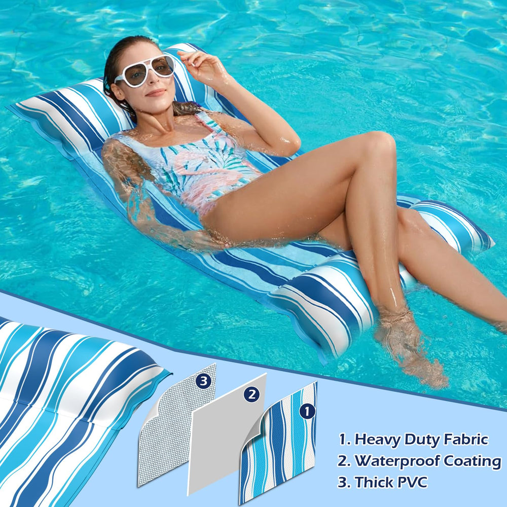 Jasonwell Water Hammock uses premium raft-grade fabric for durable, non-phthalate lounging.