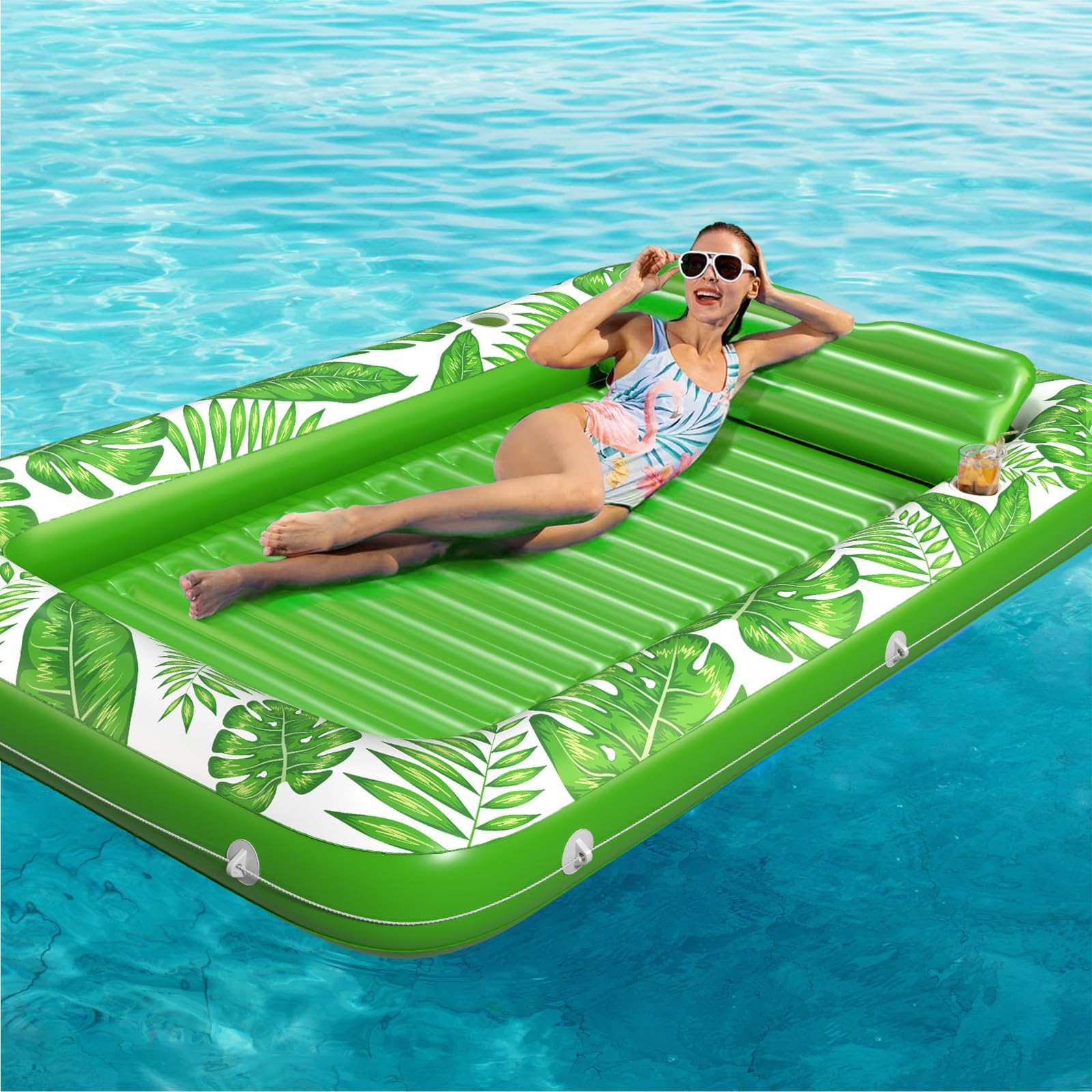 Jasonwell wrap-around rope enhances stability and easy docking with other floats