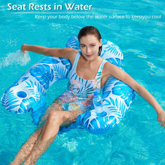 Jasonwell XL inflatable float in water to help you stay cool while relaxing.