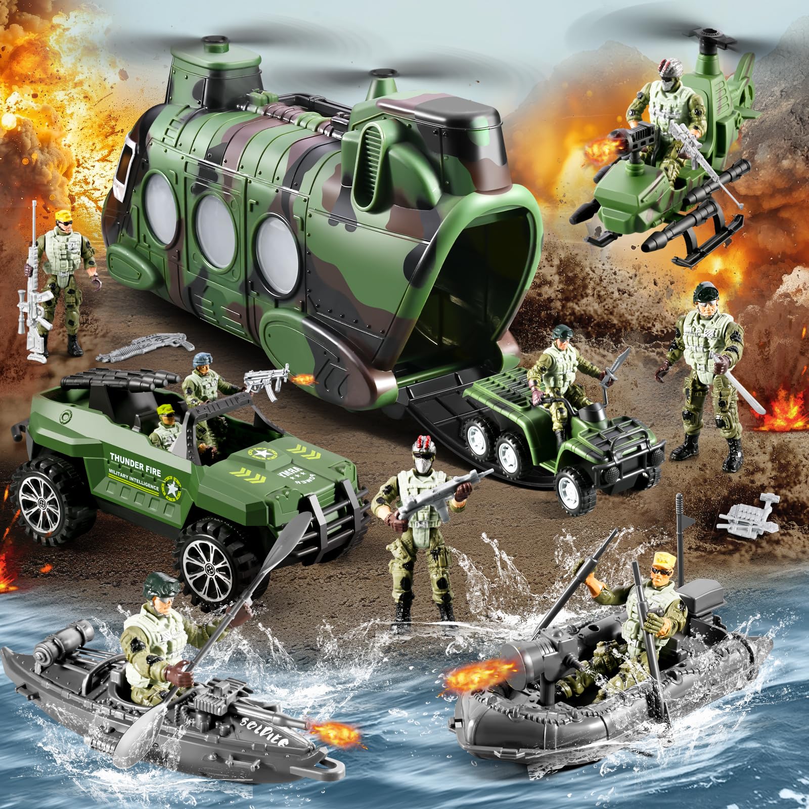 JASSKKBO military motorcycle enables fast-paced action and chase scenes.
