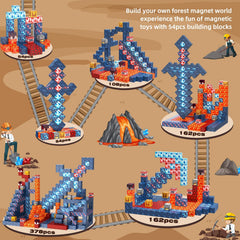 JauniQ magnetic blocks game elements inspire hands-on, tangible construction ideas.