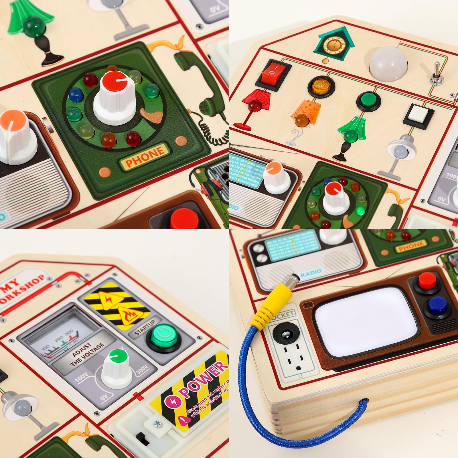 JAUNTY Busy Board travel-compact in use for on-the-go activities.
