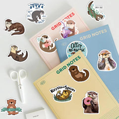 Jaurney easy peel otter stickers that apply quickly with minimal residue.