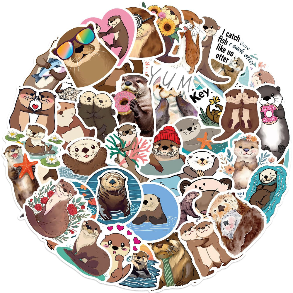 Jaurney otter stickers perfect for parties, gifts, and DIY projects.