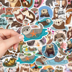Jaurney waterproof otter stickers with UV protection for outdoor gear.