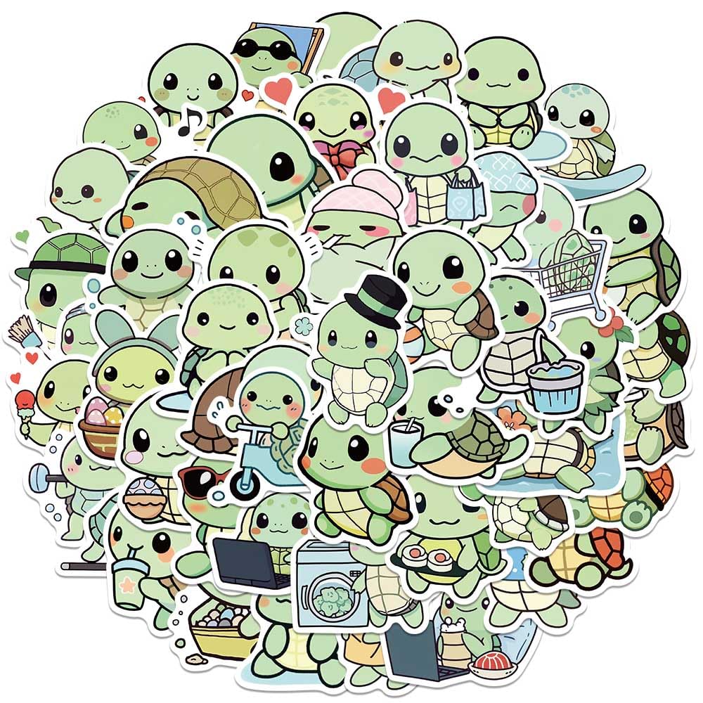 Jaurney turtle stickers on water bottles add durability and style