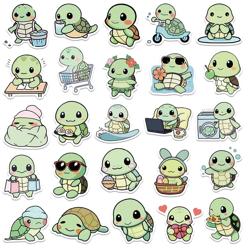 Jaurney turtle stickers brighten notebooks and diaries with charm